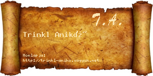 Trinkl Anikó névjegykártya